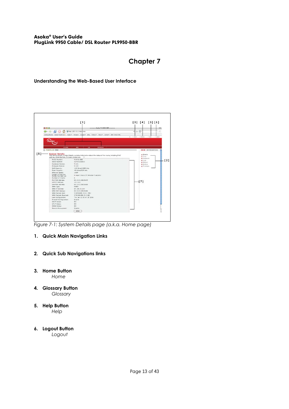 Chapter 7 | Asoka Pluglink PL9950-BBR User Manual | Page 13 / 43