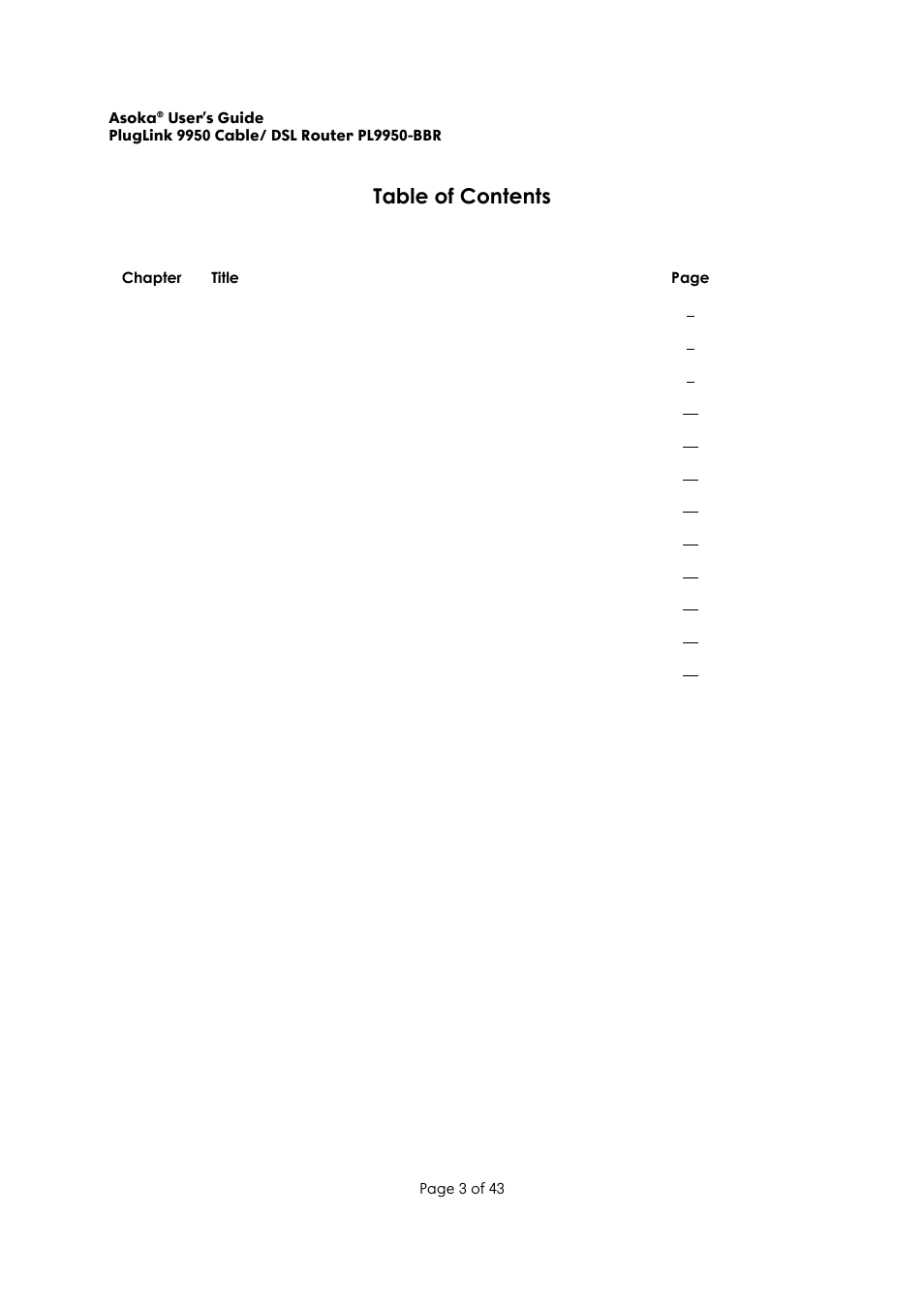 Asoka Pluglink PL9950-BBR User Manual | Page 3 / 43