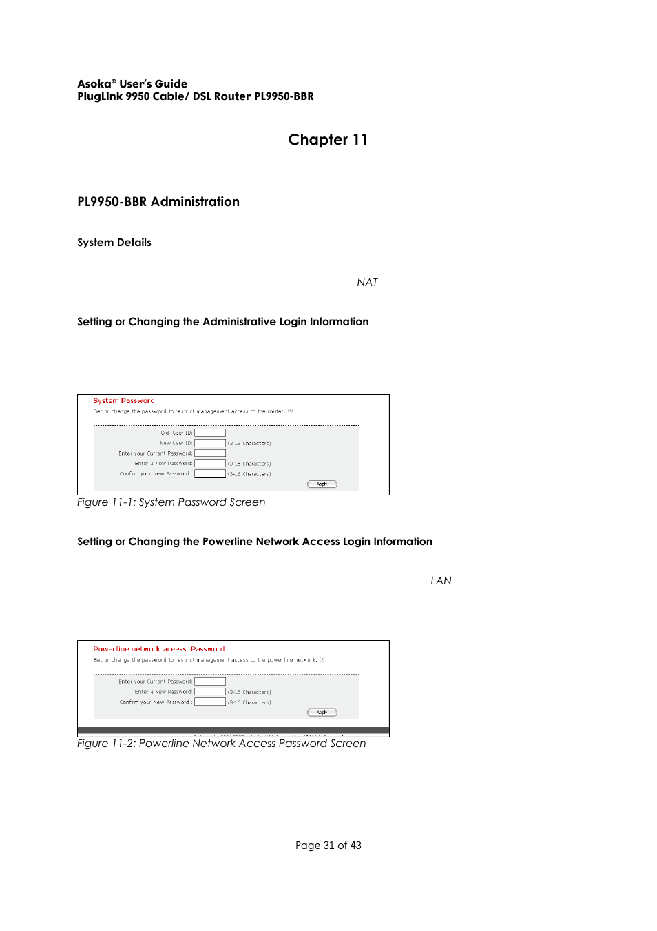 Chapter 11 | Asoka Pluglink PL9950-BBR User Manual | Page 31 / 43
