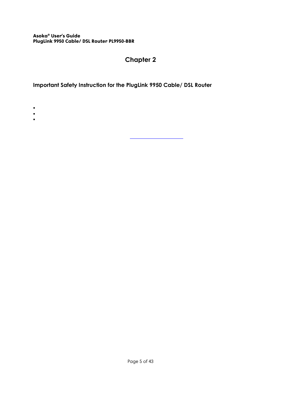 Chapter 2 | Asoka Pluglink PL9950-BBR User Manual | Page 5 / 43
