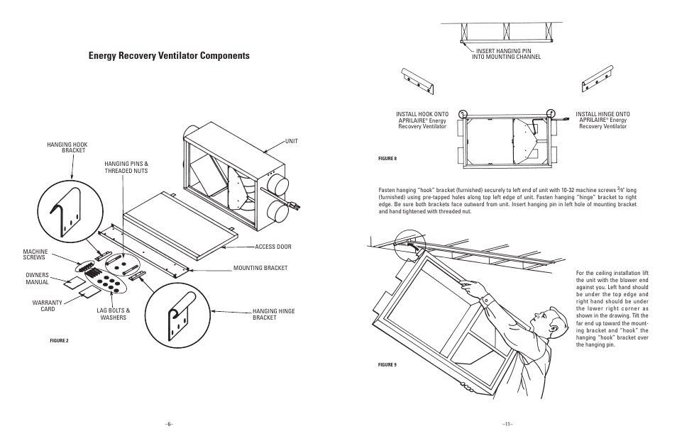Rp 204628 1k2582_3028_11.pdf, Energy recovery ventilator components | Aprilaire 8100 User Manual | Page 11 / 16