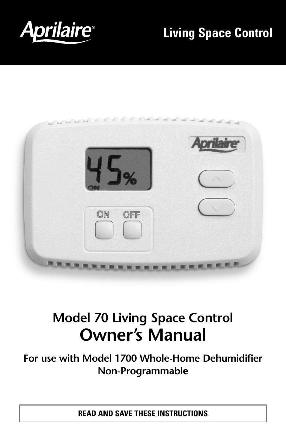 Aprilaire Model 1700 User Manual | 4 pages