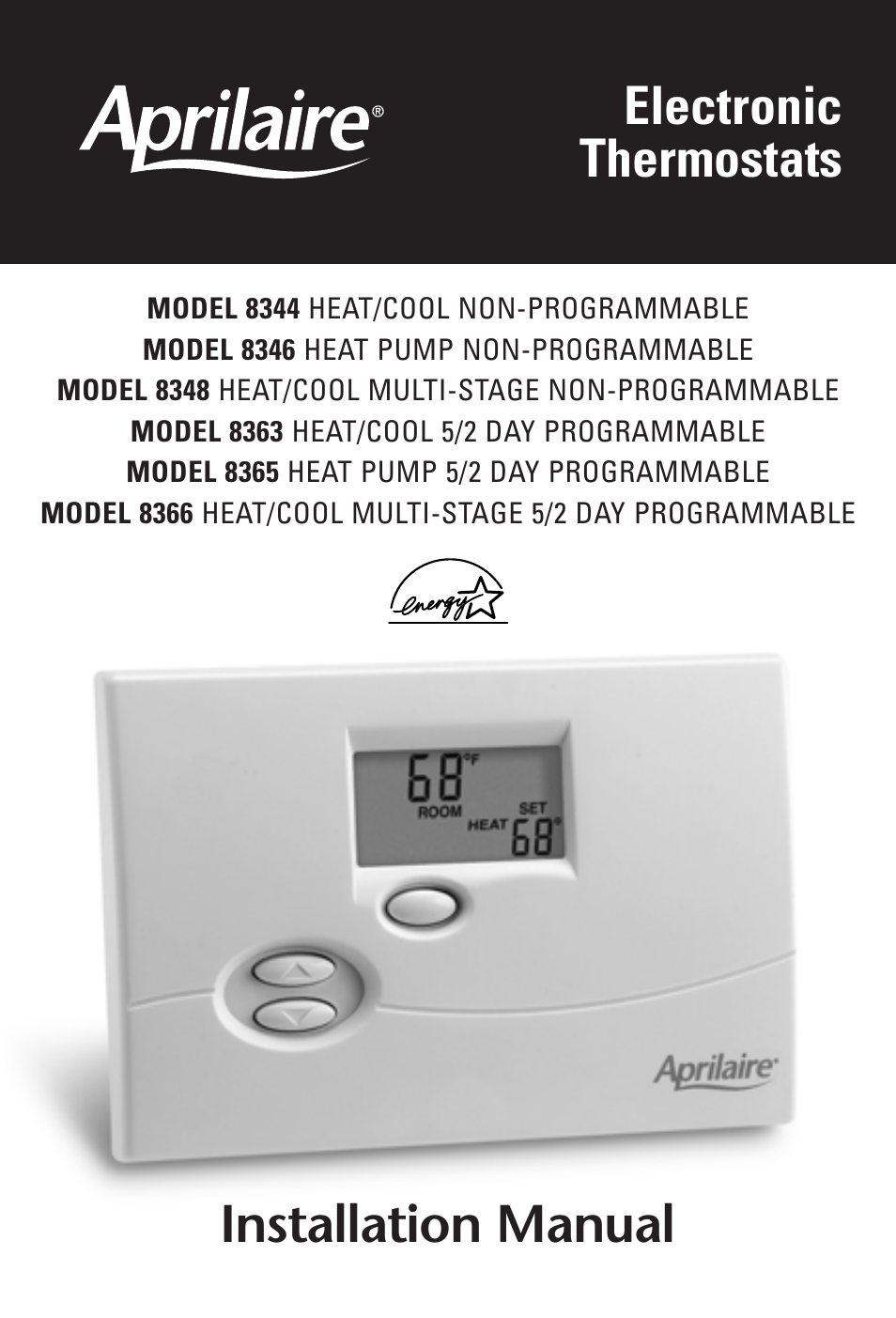 Aprilaire 8344 User Manual | 16 pages