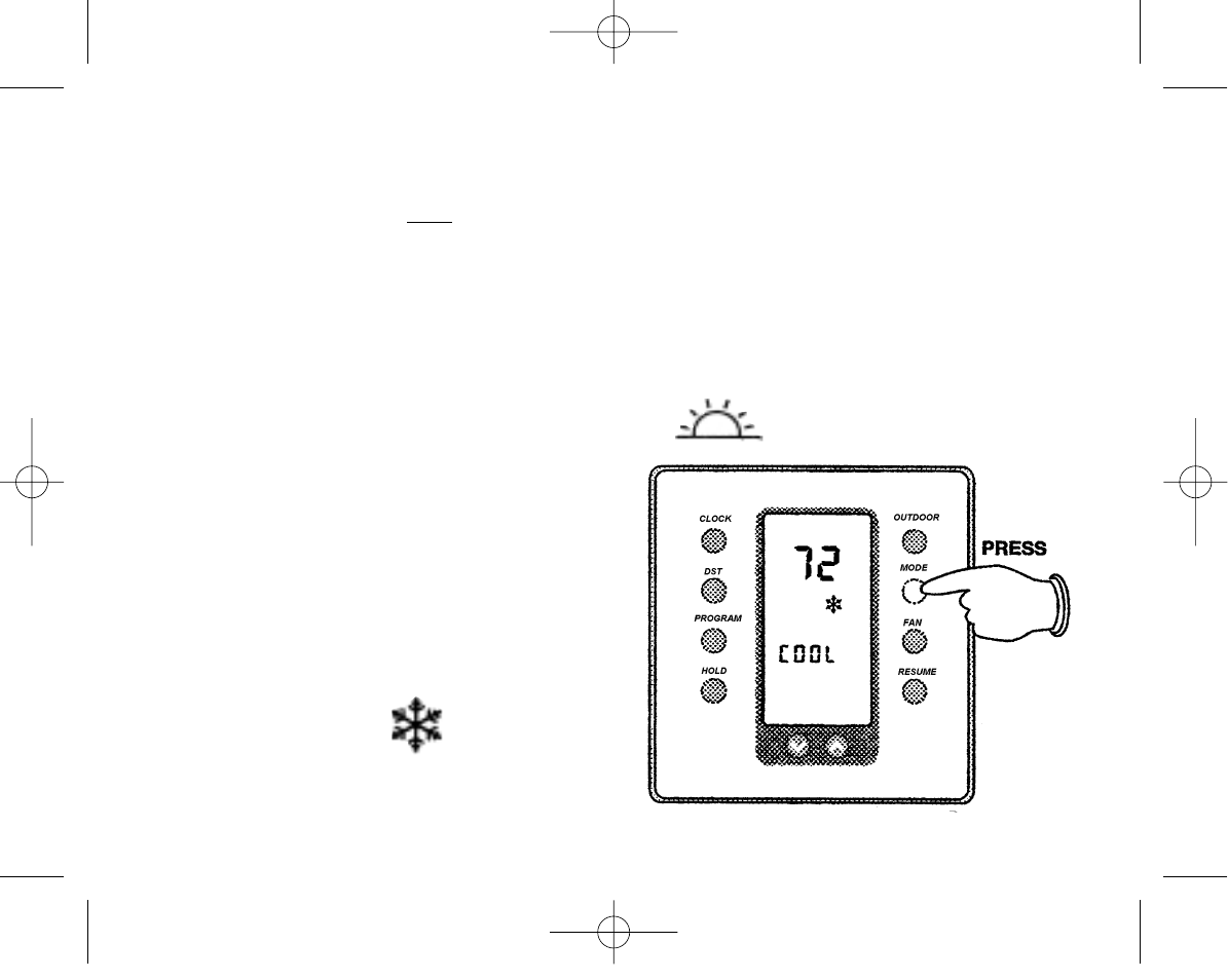 Setting or changing cooling temperatures | Aprilaire 8554 User Manual | Page 13 / 32