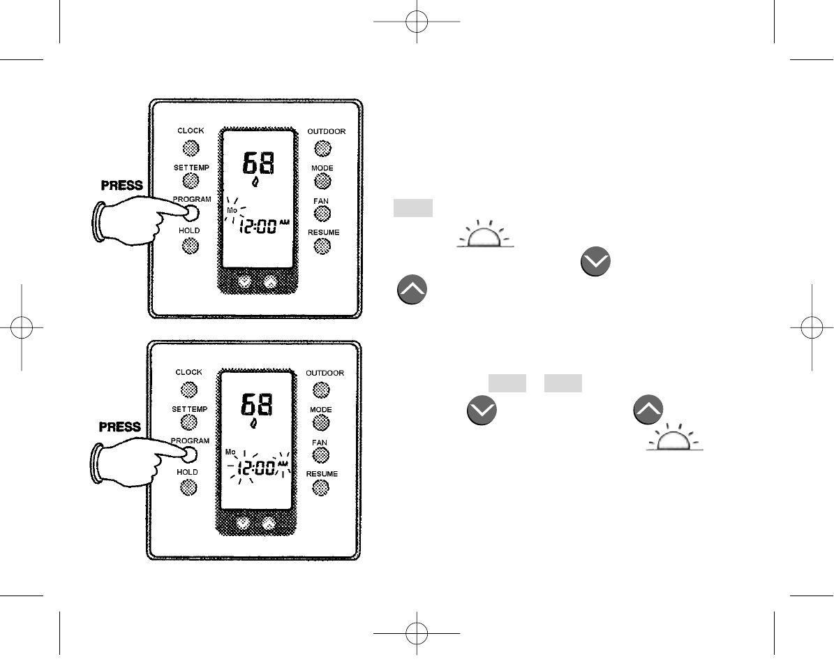 Setting or changing program times | Aprilaire 8553 User Manual | Page 10 / 32
