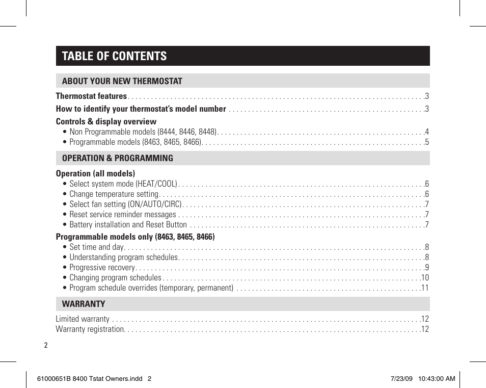 Aprilaire 8400 User Manual | Page 2 / 12