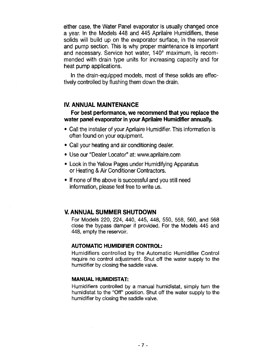 Aprilaire 220 User Manual | Page 9 / 20