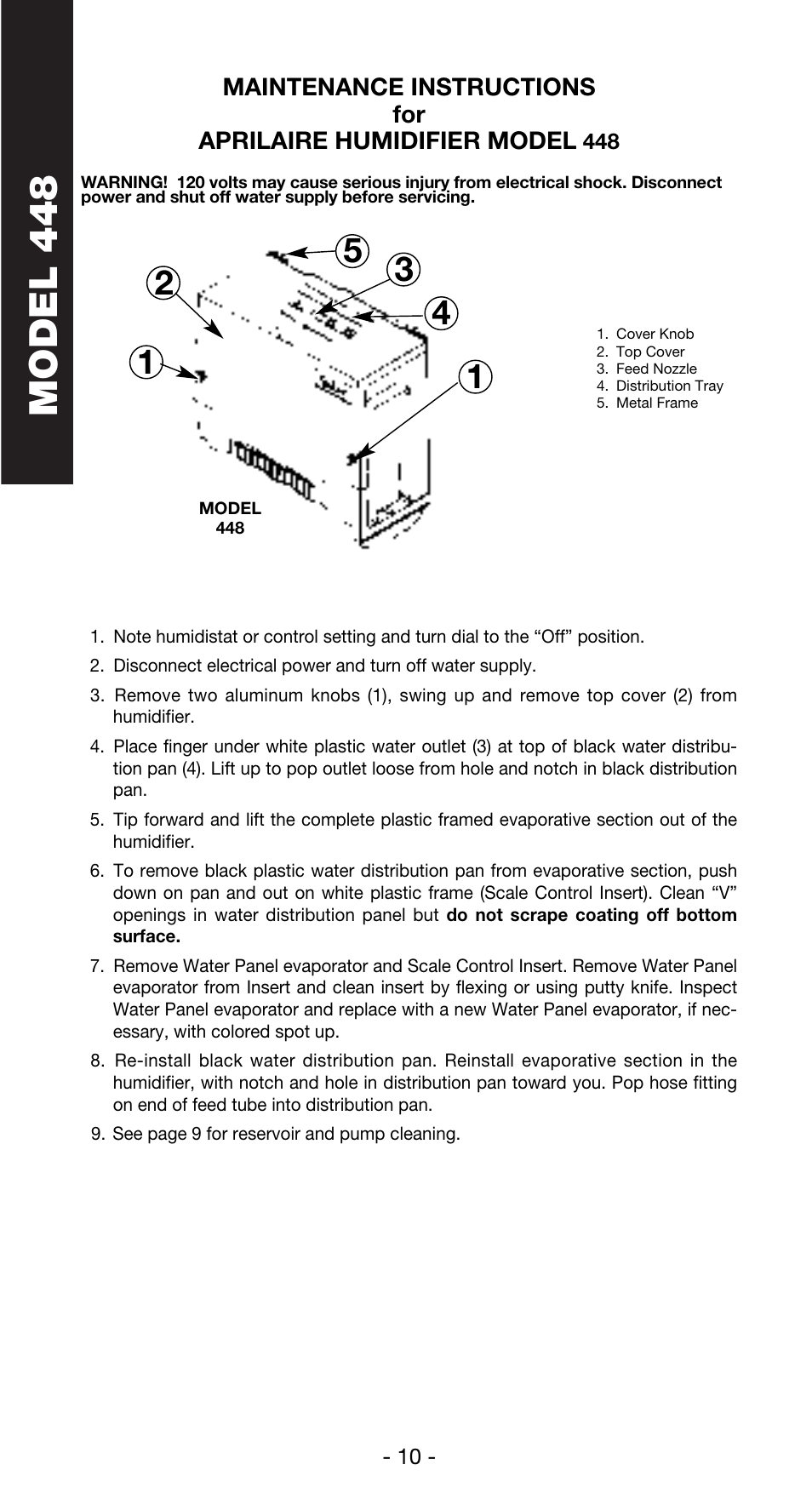 Model 448 | Aprilaire 600 User Manual | Page 12 / 20