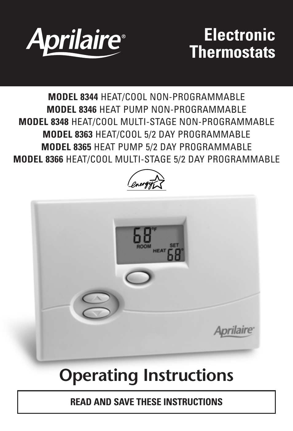 Aprilaire 8366 User Manual | 16 pages