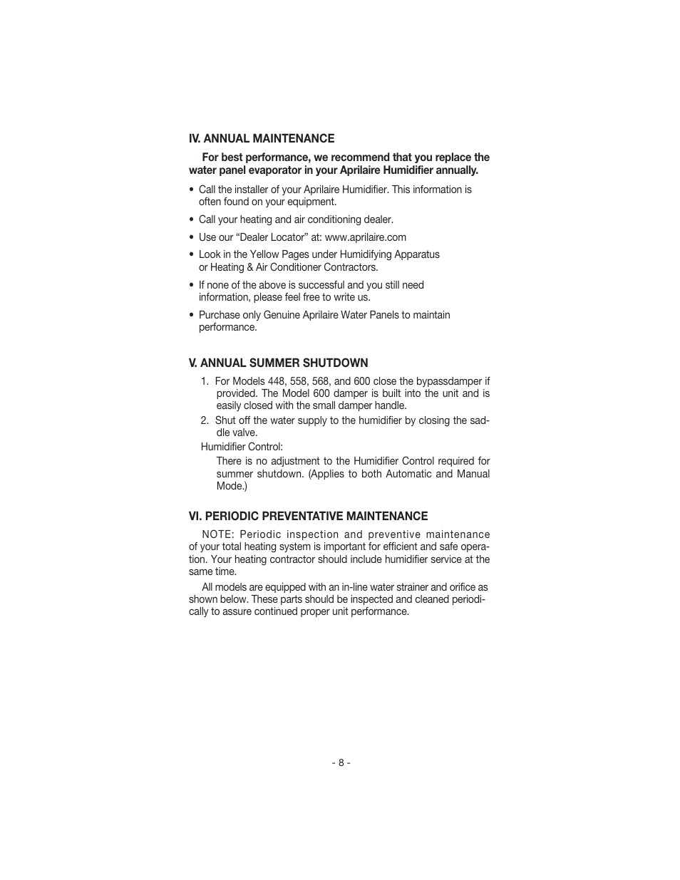 Aprilaire 448 User Manual | Page 10 / 20