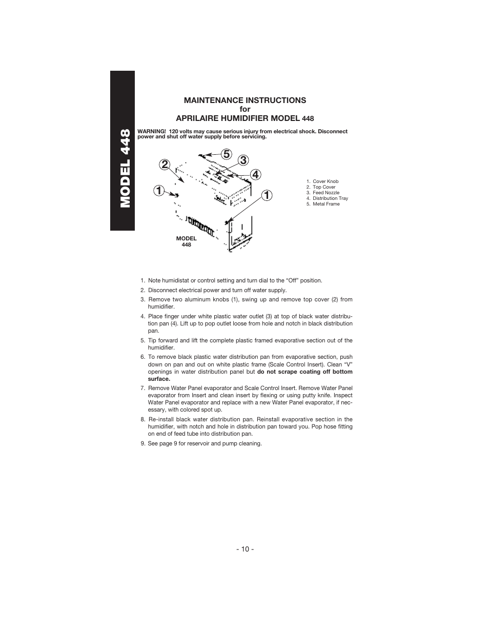 Model 448 | Aprilaire 448 User Manual | Page 12 / 20