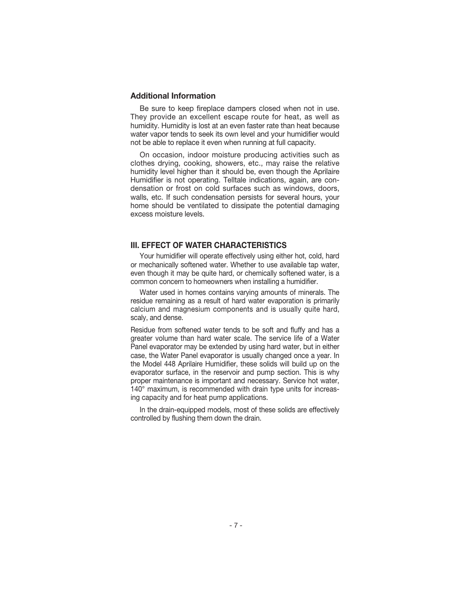 Aprilaire 448 User Manual | Page 9 / 20