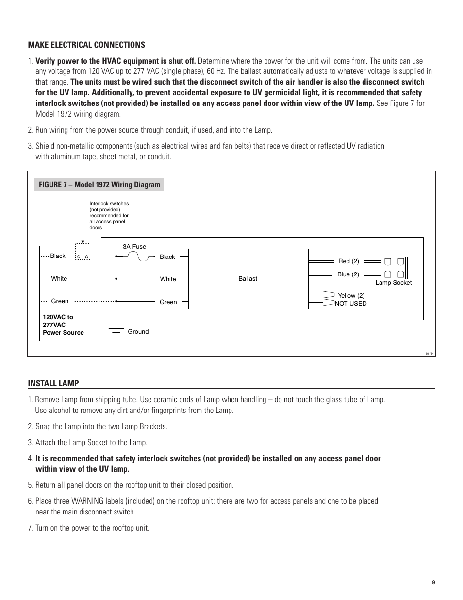 Aprilaire 1953 & 1972 User Manual | Page 9 / 12