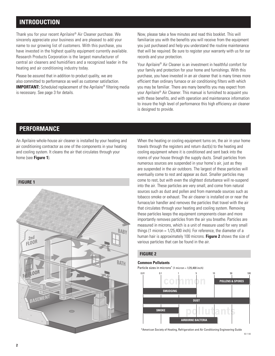 Performance, Introduction | Aprilaire 3410 User Manual | Page 2 / 4