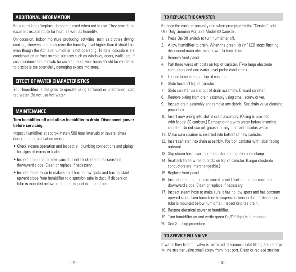Aprilaire 800 User Manual | Page 8 / 9