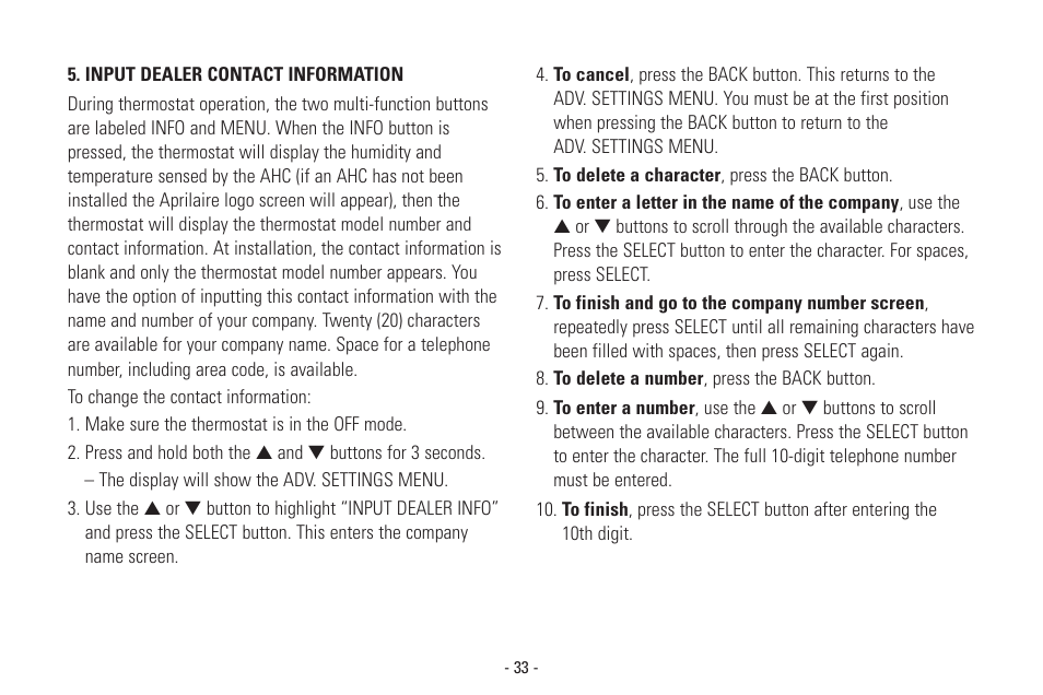 Aprilaire Model 8570 User Manual | Page 37 / 40