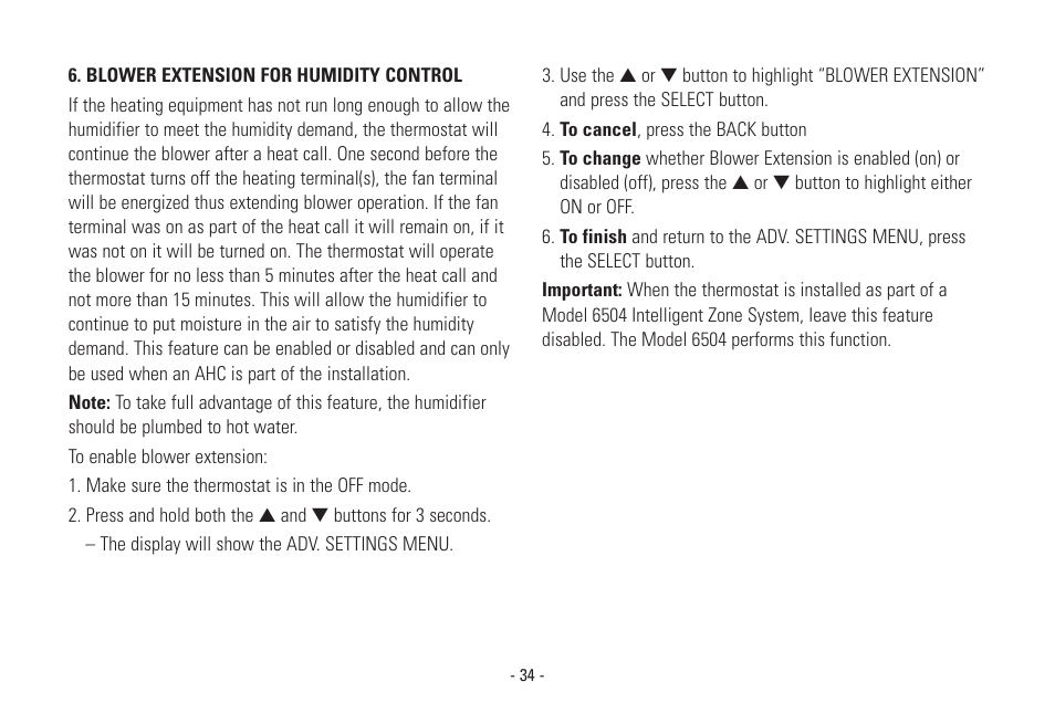Aprilaire Model 8570 User Manual | Page 38 / 40