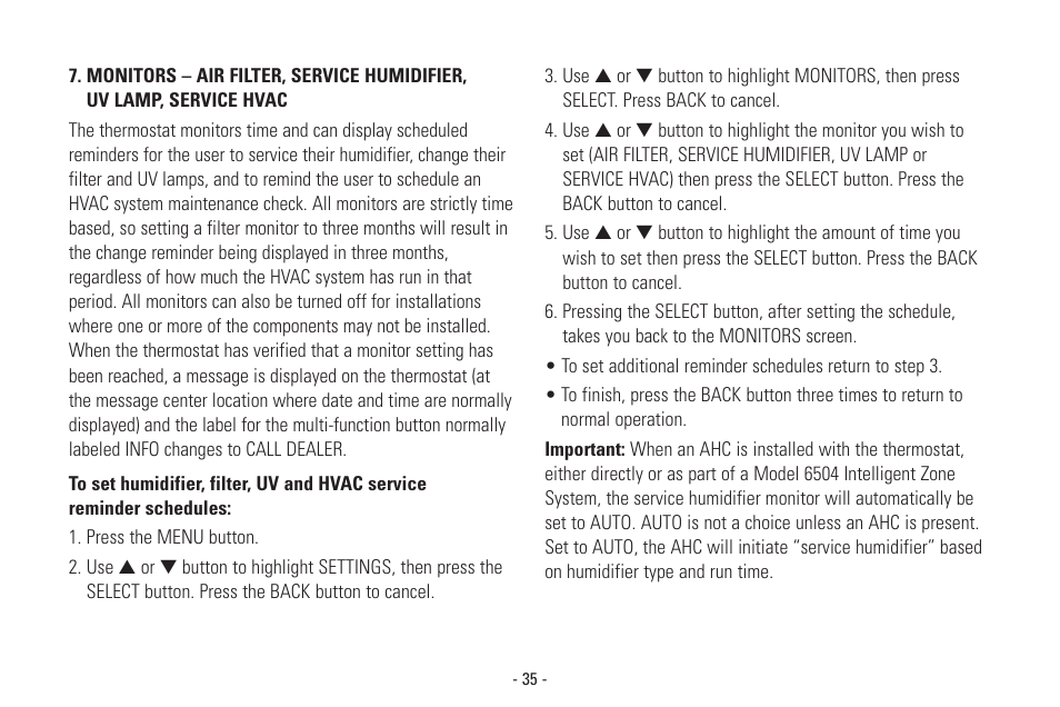 Aprilaire Model 8570 User Manual | Page 39 / 40