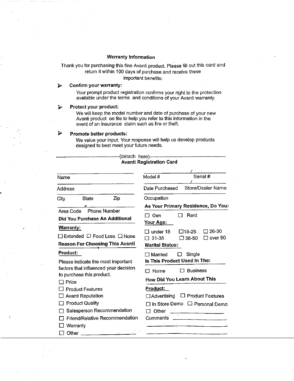 Avanti DGR-210 User Manual | Page 19 / 19