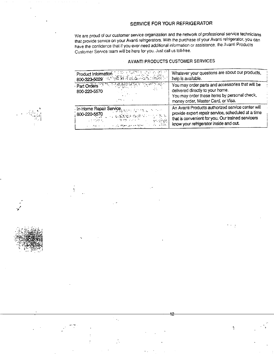 Avanti FF8WR User Manual | Page 12 / 19