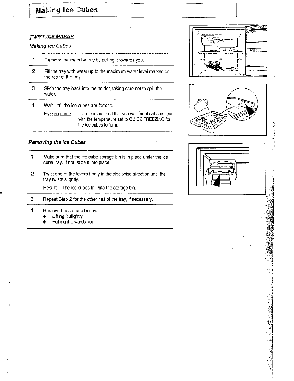 Ing ice oubes | Avanti DELUXE FROST FREE FF-97R User Manual | Page 14 / 26