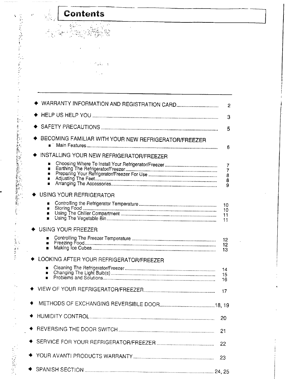 Avanti DELUXE FROST FREE FF-97R User Manual | Page 5 / 26