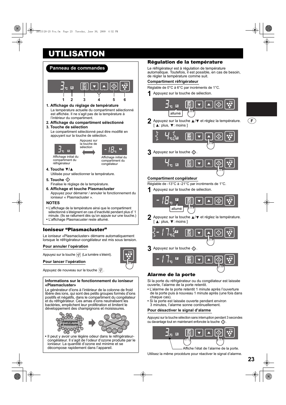Utilisation | Sharp SJ-PD691SB User Manual | Page 23 / 116