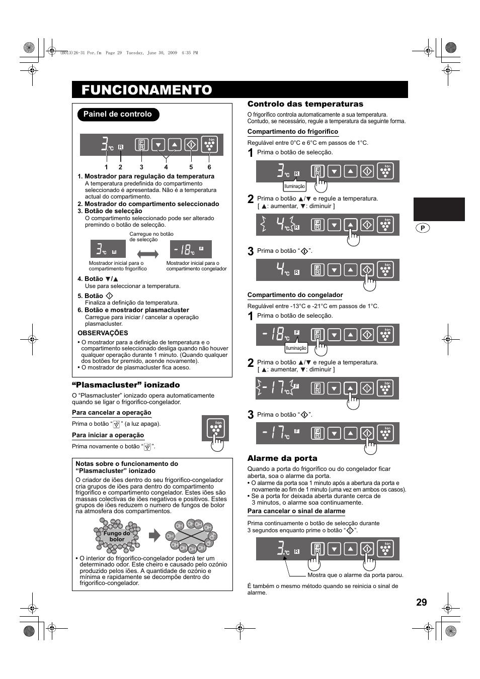Funcionamento | Sharp SJ-PD691SB User Manual | Page 29 / 116
