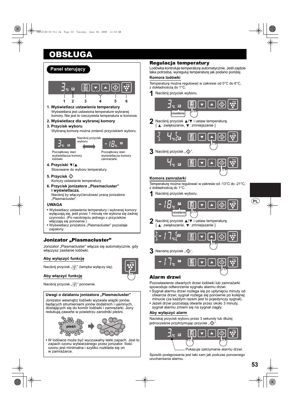 Obsługa | Sharp SJ-PD691SB User Manual | Page 53 / 116