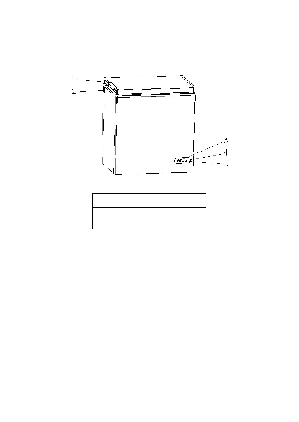 Parts and features, Counter balanced lid, Handle | Thermostat control, Power light, Compressor on light | Avanti PRODUCTS CF2010 User Manual | Page 6 / 20