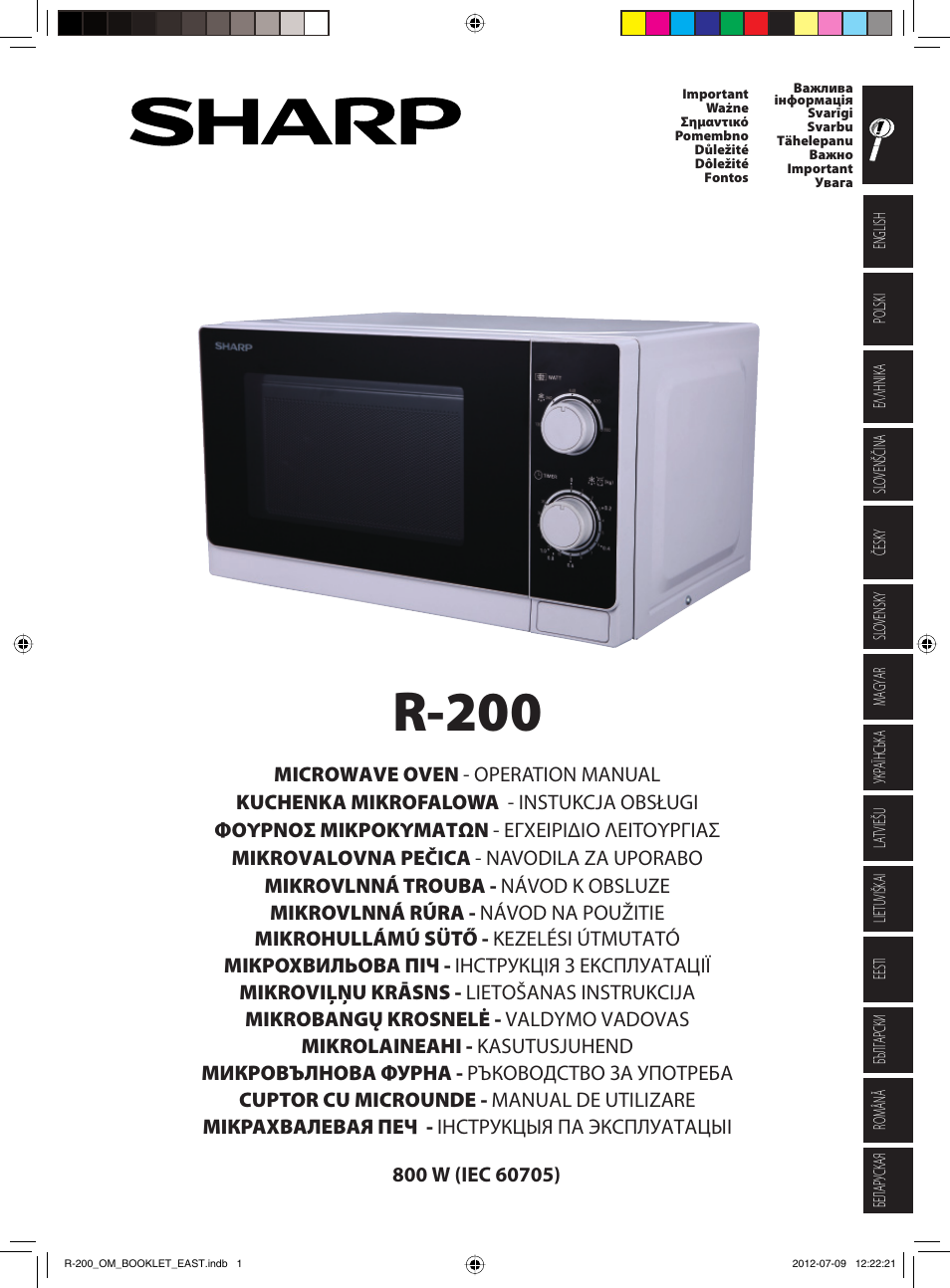 Sharp R-200WE User Manual | 144 pages