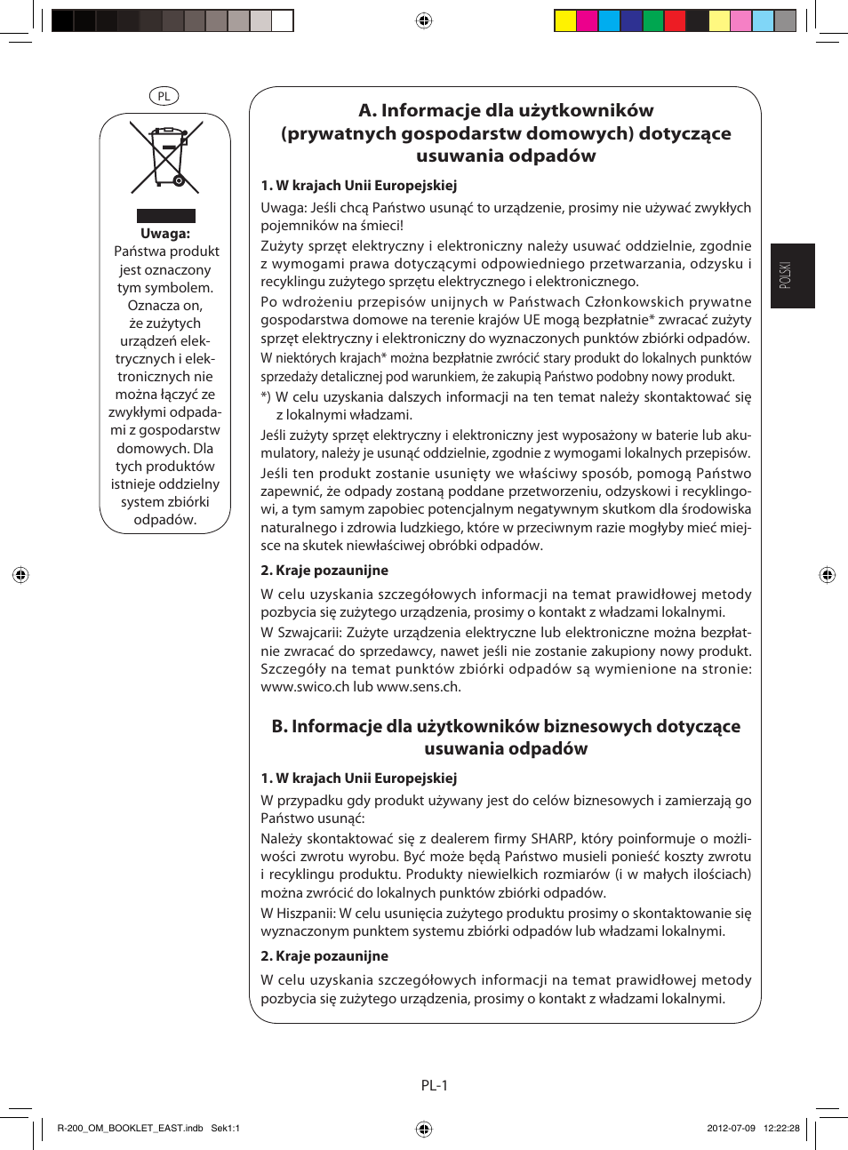Sharp R-200WE User Manual | Page 13 / 144