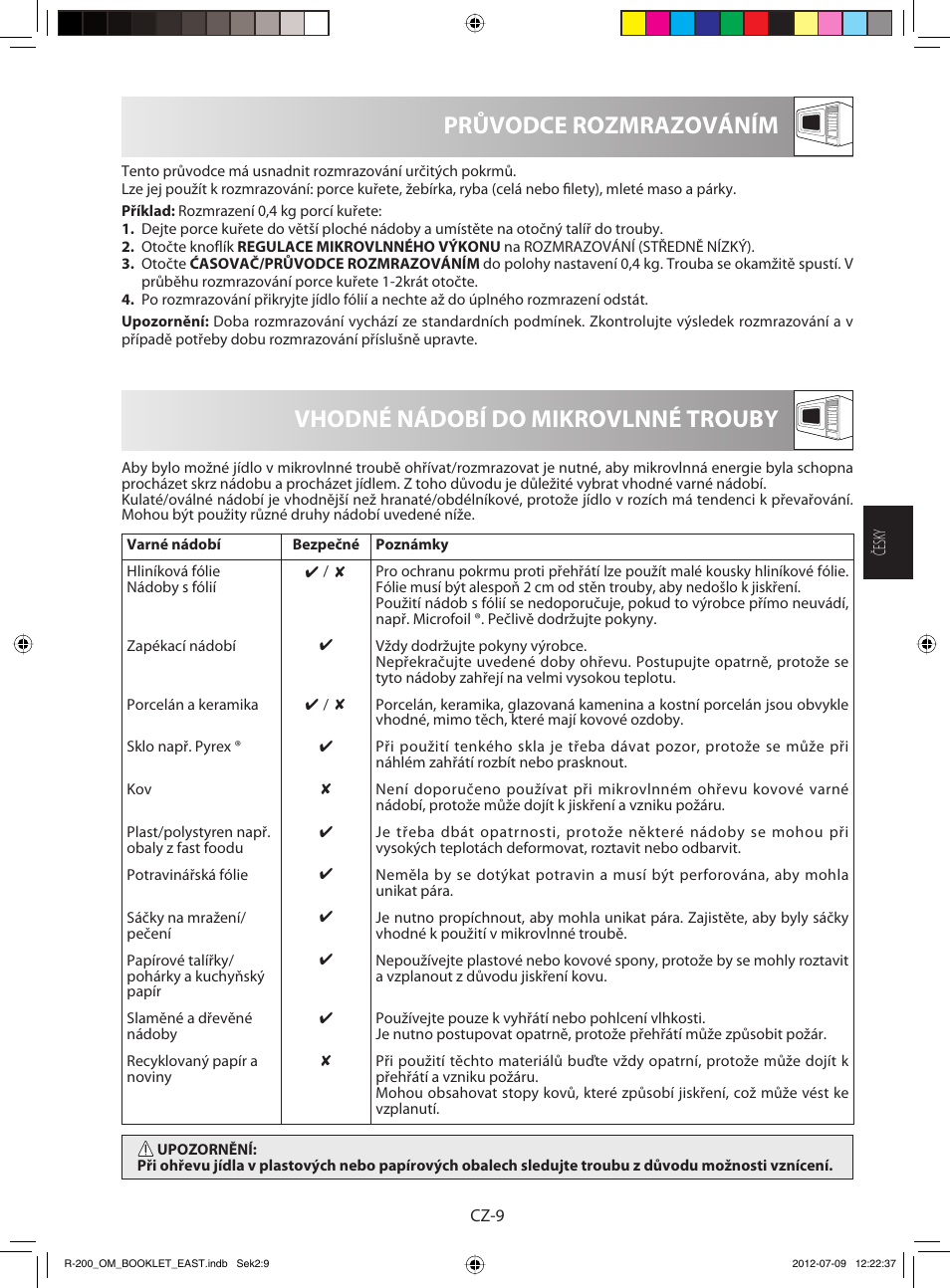 Sharp R-200WE User Manual | Page 51 / 144