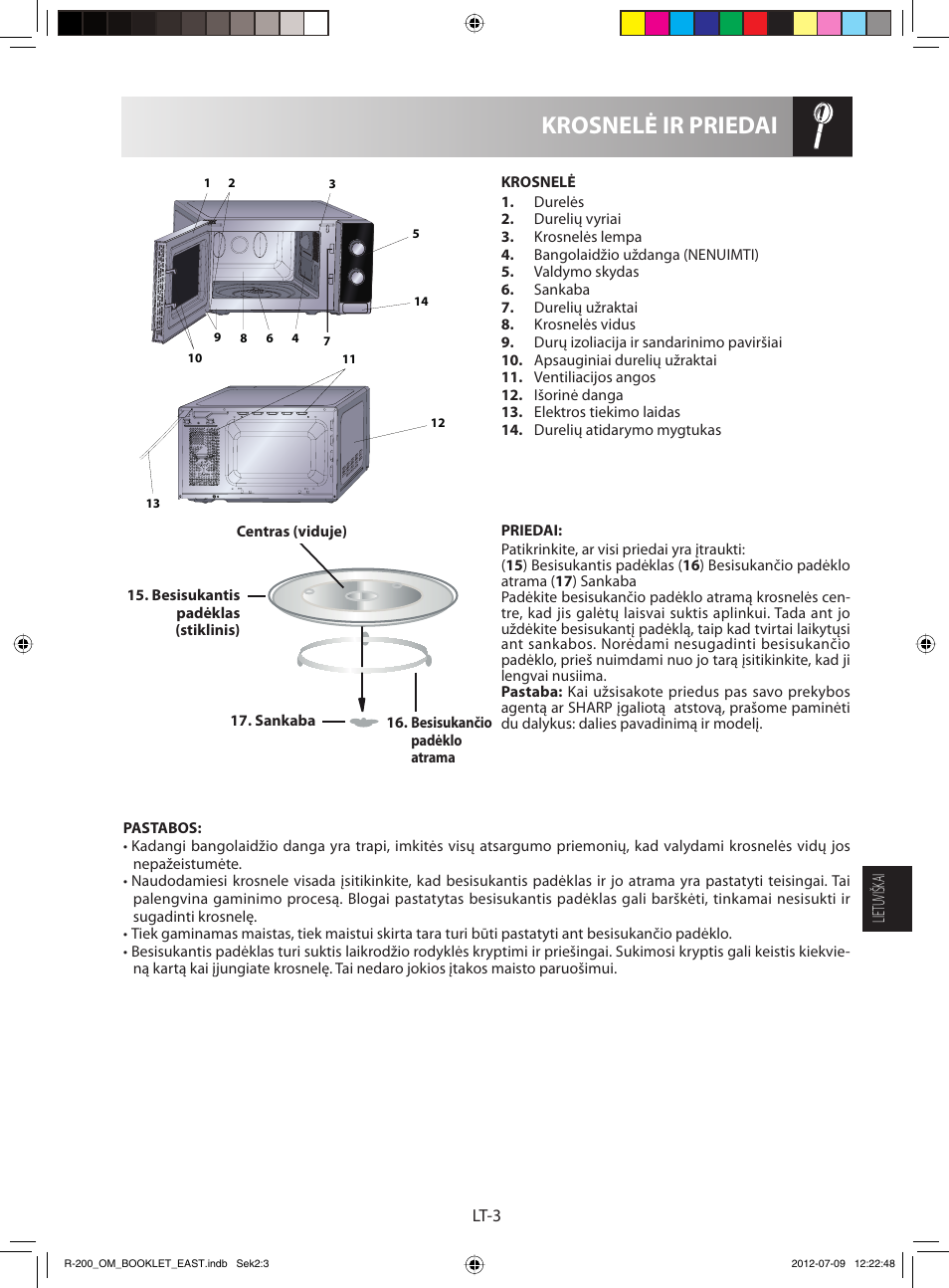 Krosnelė ir priedai | Sharp R-200WE User Manual | Page 95 / 144