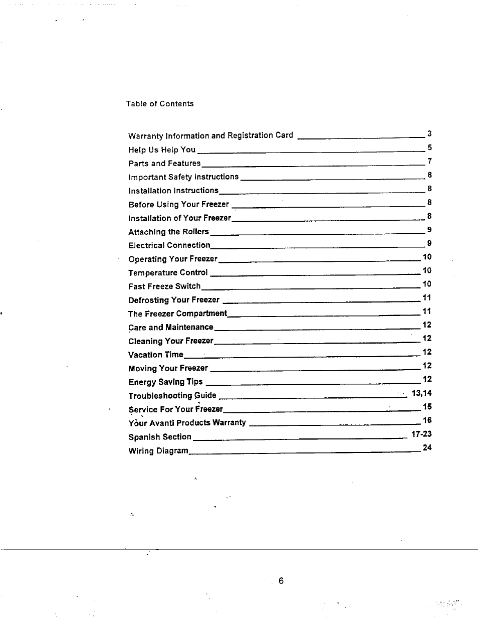 Avanti MAGIC COOL CF51P User Manual | Page 4 / 22