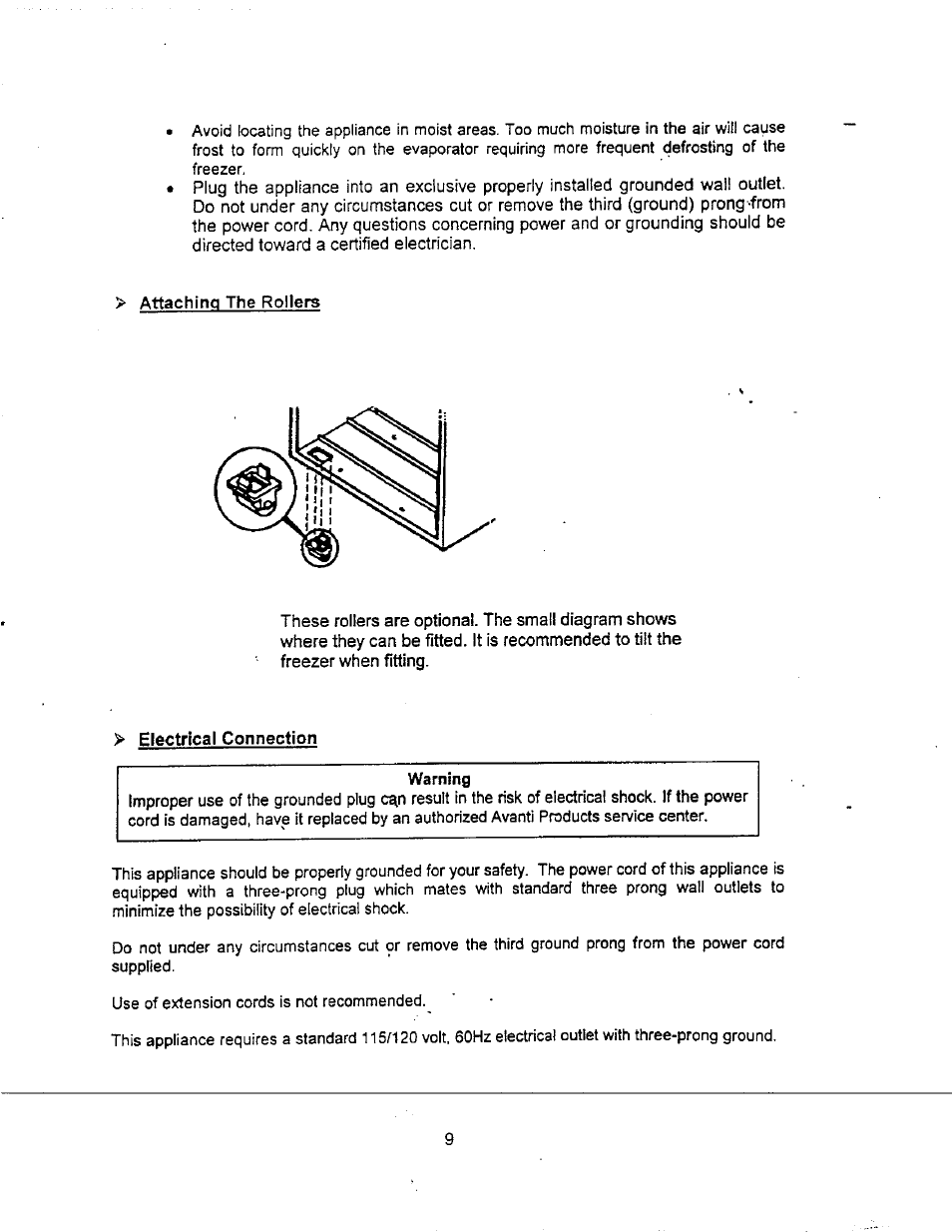 Avanti MAGIC COOL CF51P User Manual | Page 7 / 22