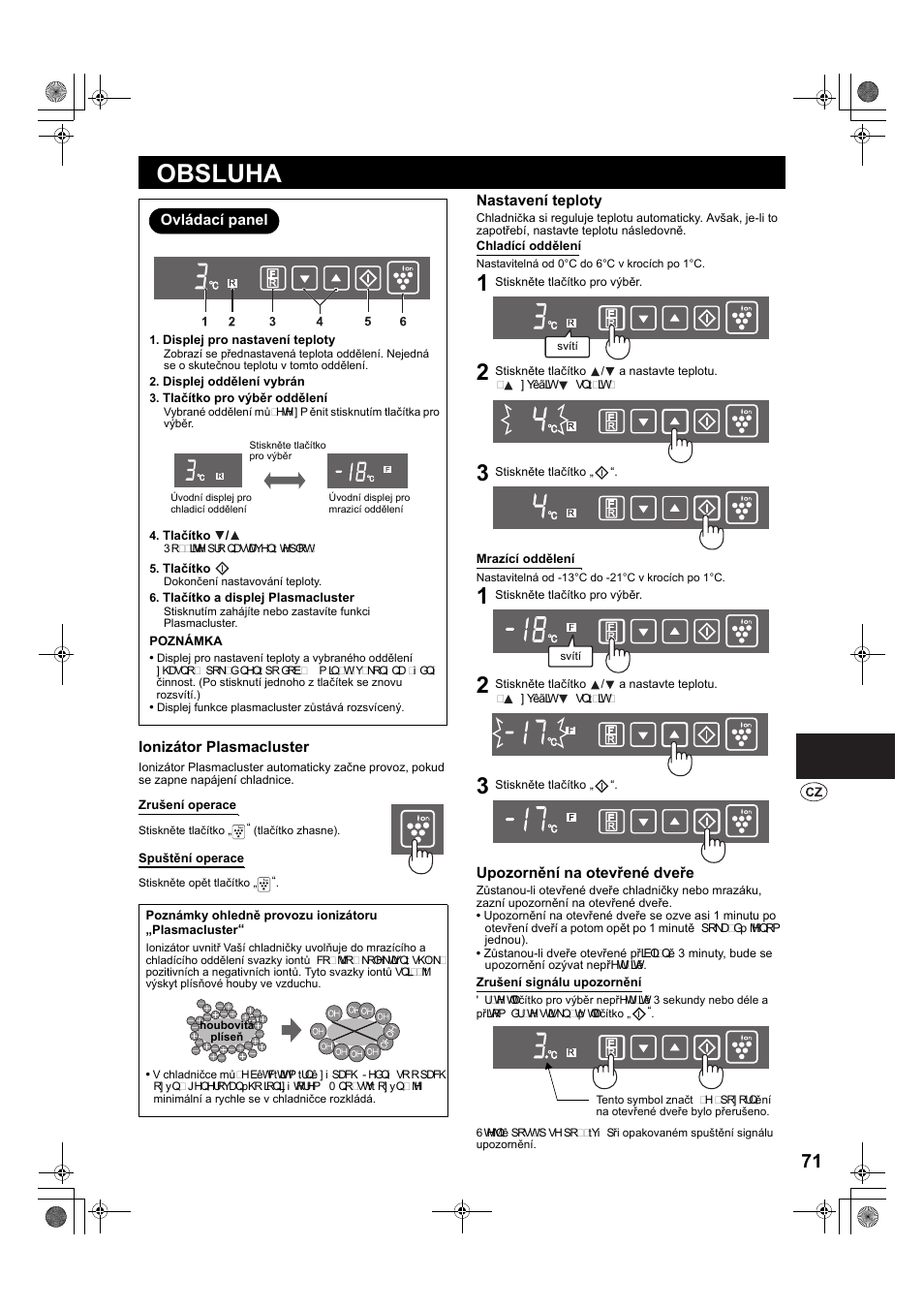 Obsluha | Sharp SJ-PT690RS User Manual | Page 71 / 116