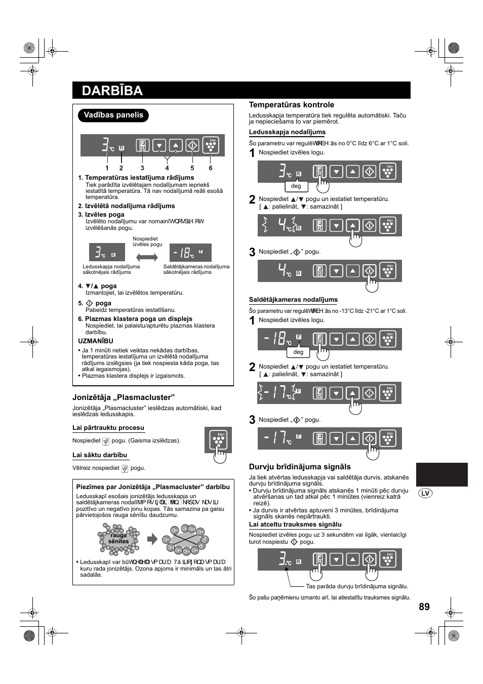 Darbība | Sharp SJ-PT690RS User Manual | Page 89 / 116