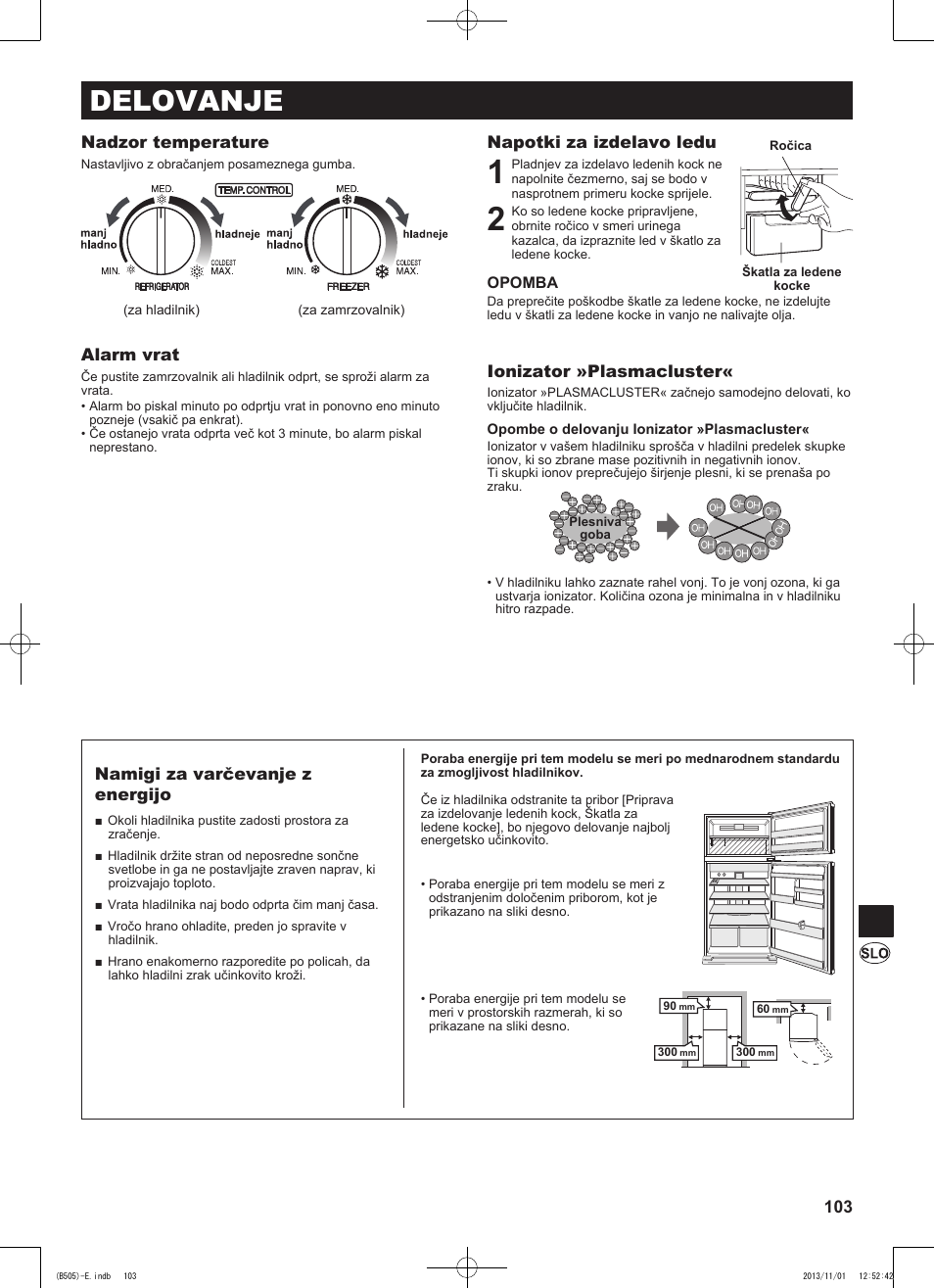 Delovanje | Sharp SJ-SC700VSL User Manual | Page 103 / 124