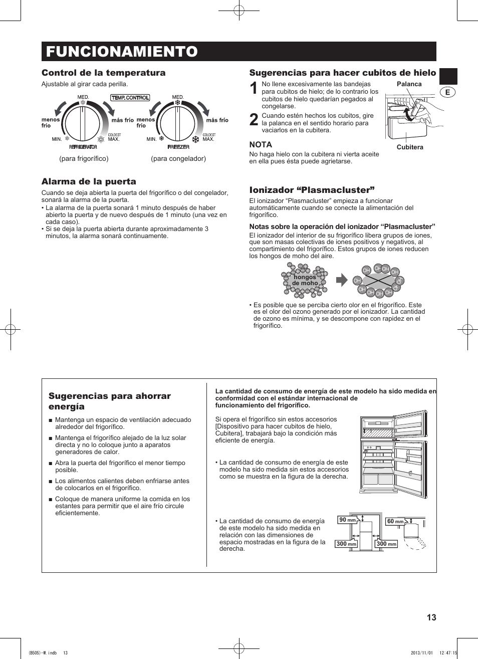 Funcionamiento | Sharp SJ-SC700VSL User Manual | Page 13 / 124