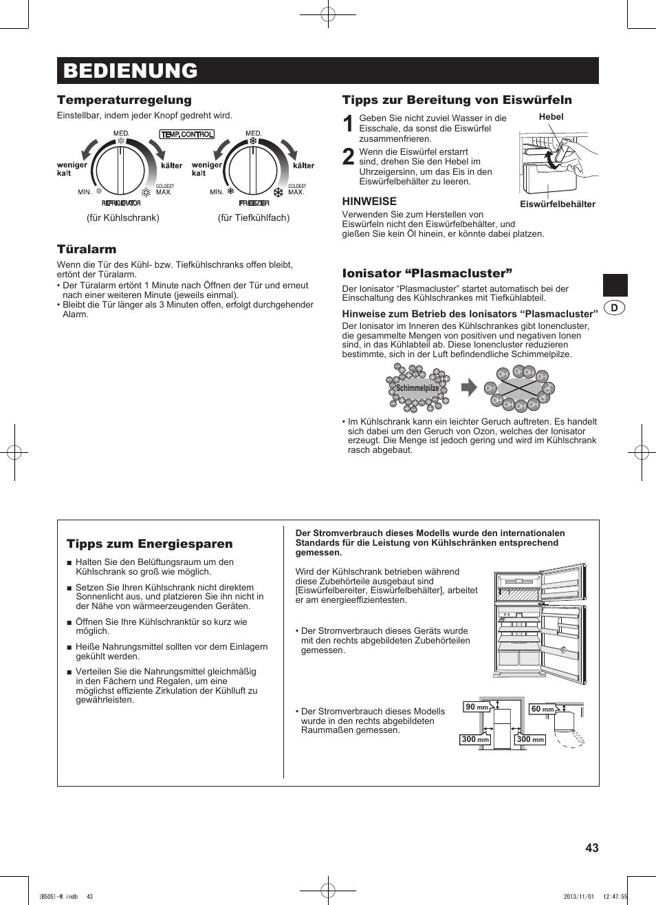 Bedienung | Sharp SJ-SC700VSL User Manual | Page 43 / 124