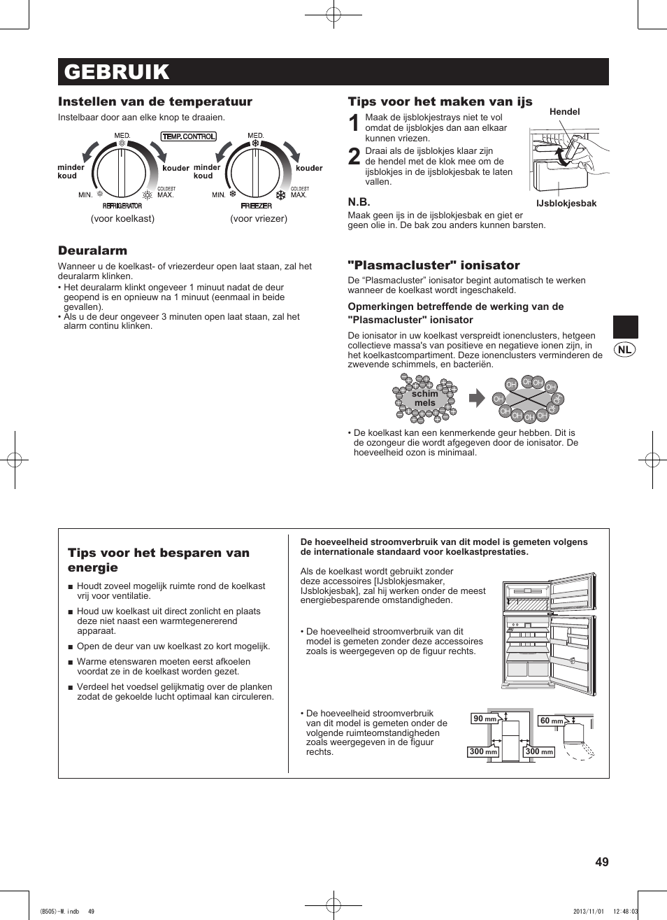 Gebruik | Sharp SJ-SC700VSL User Manual | Page 49 / 124