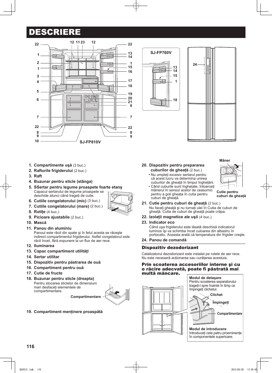 Descriere | Sharp SJ-FP760VST User Manual | Page 116 / 224