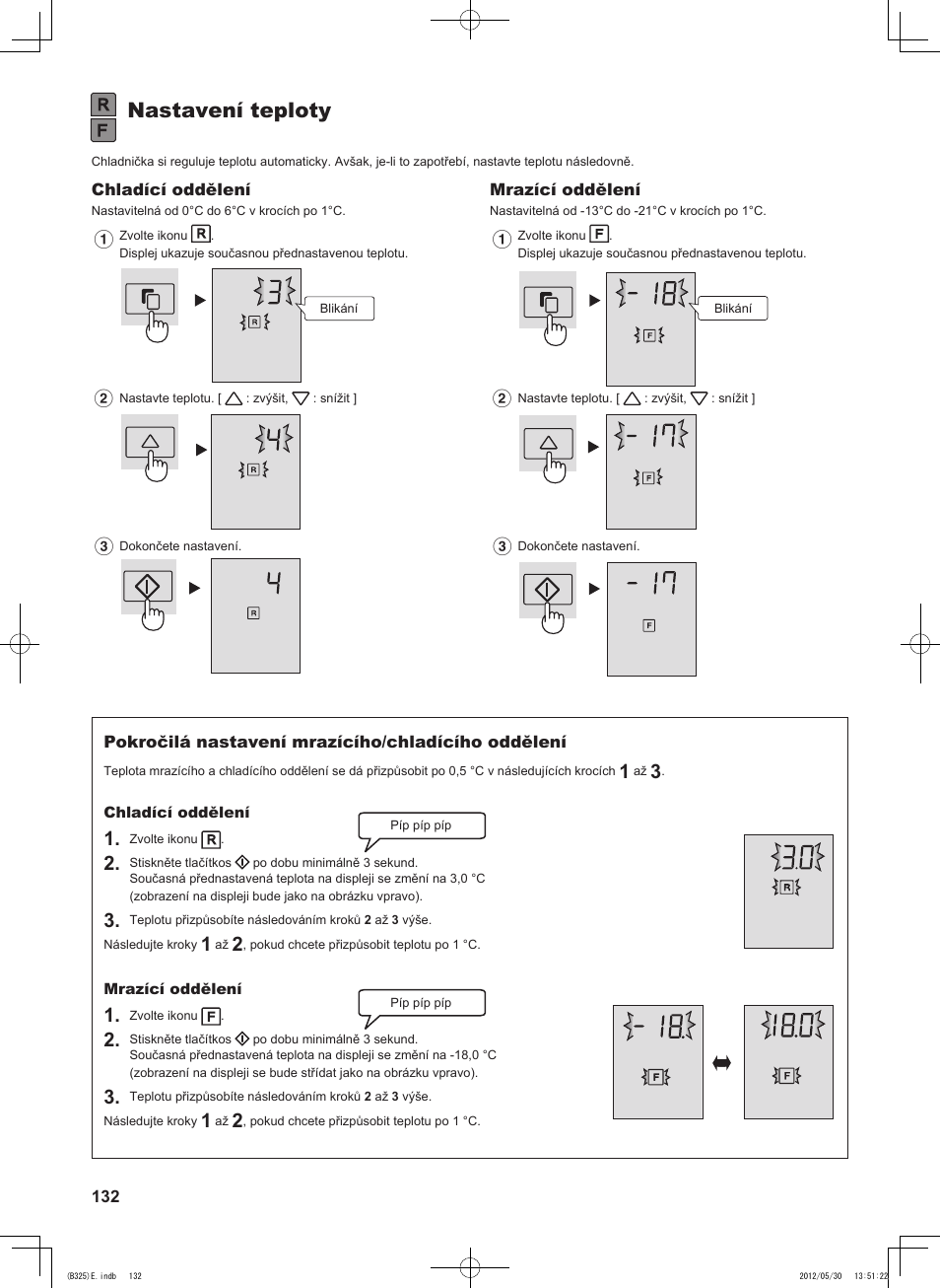 Nastavení teploty | Sharp SJ-FP760VST User Manual | Page 132 / 224