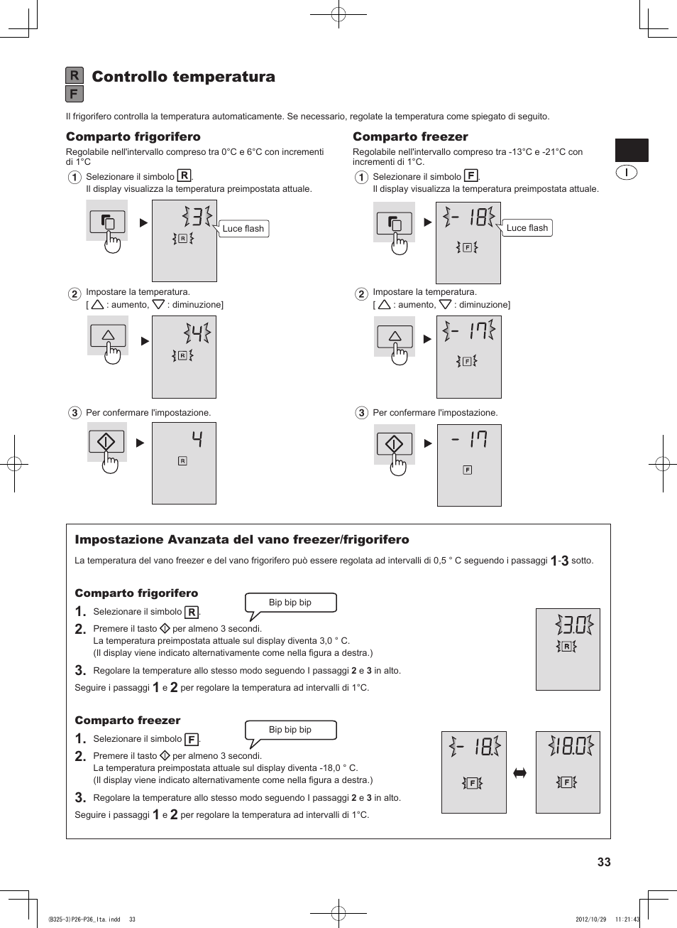 Controllo temperatura | Sharp SJ-FP760VST User Manual | Page 33 / 224