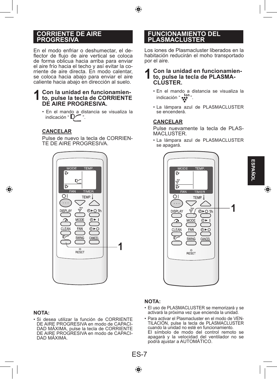 Es-7 | Sharp AY-XP9LSR - AE-X9LSR User Manual | Page 65 / 144