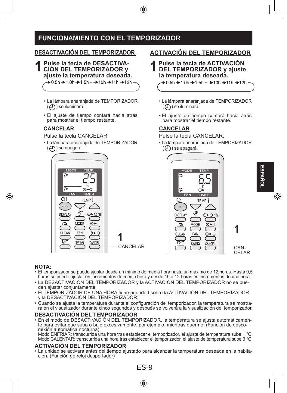Es-9 | Sharp AY-XP9LSR - AE-X9LSR User Manual | Page 67 / 144