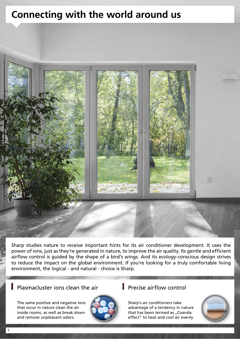 Connecting with the world around us | Sharp AY-XP9RMR-AE-X9RMR User Manual | Page 2 / 24