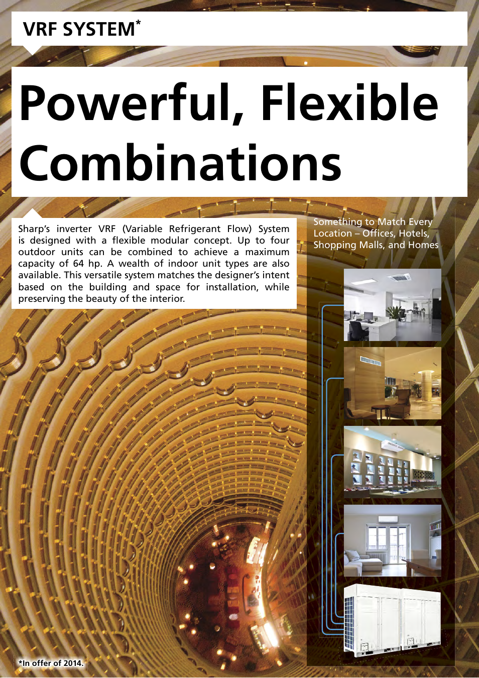 Powerful, flexible combinations, Vrf system | Sharp AY-XP9RMR-AE-X9RMR User Manual | Page 22 / 24