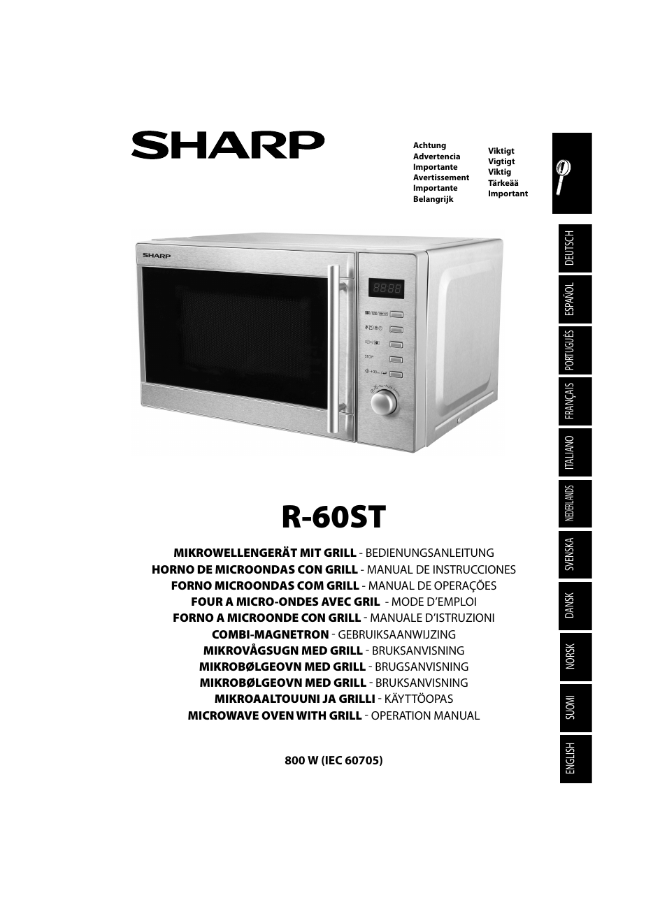 Sharp R-60STE User Manual | 180 pages